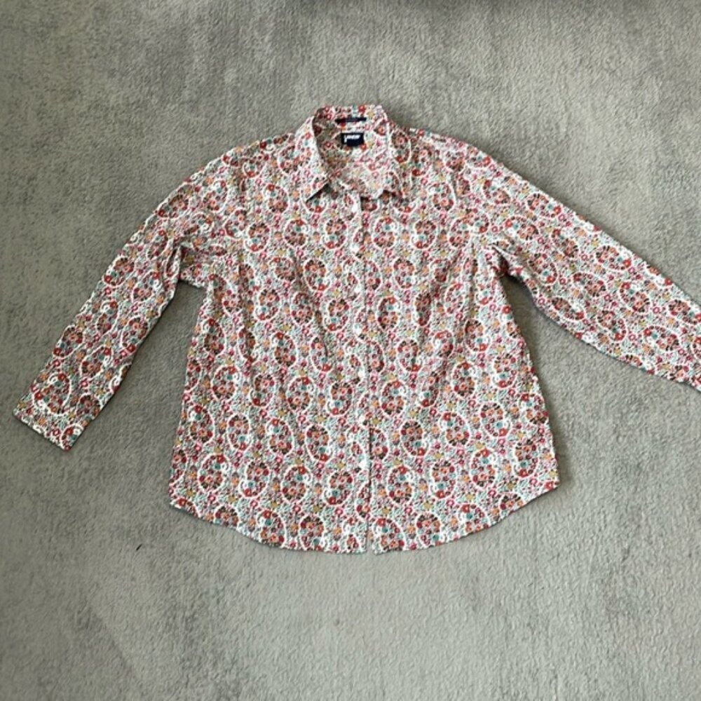 EC Lands' End Floral Button Down Blouse - Size 20W